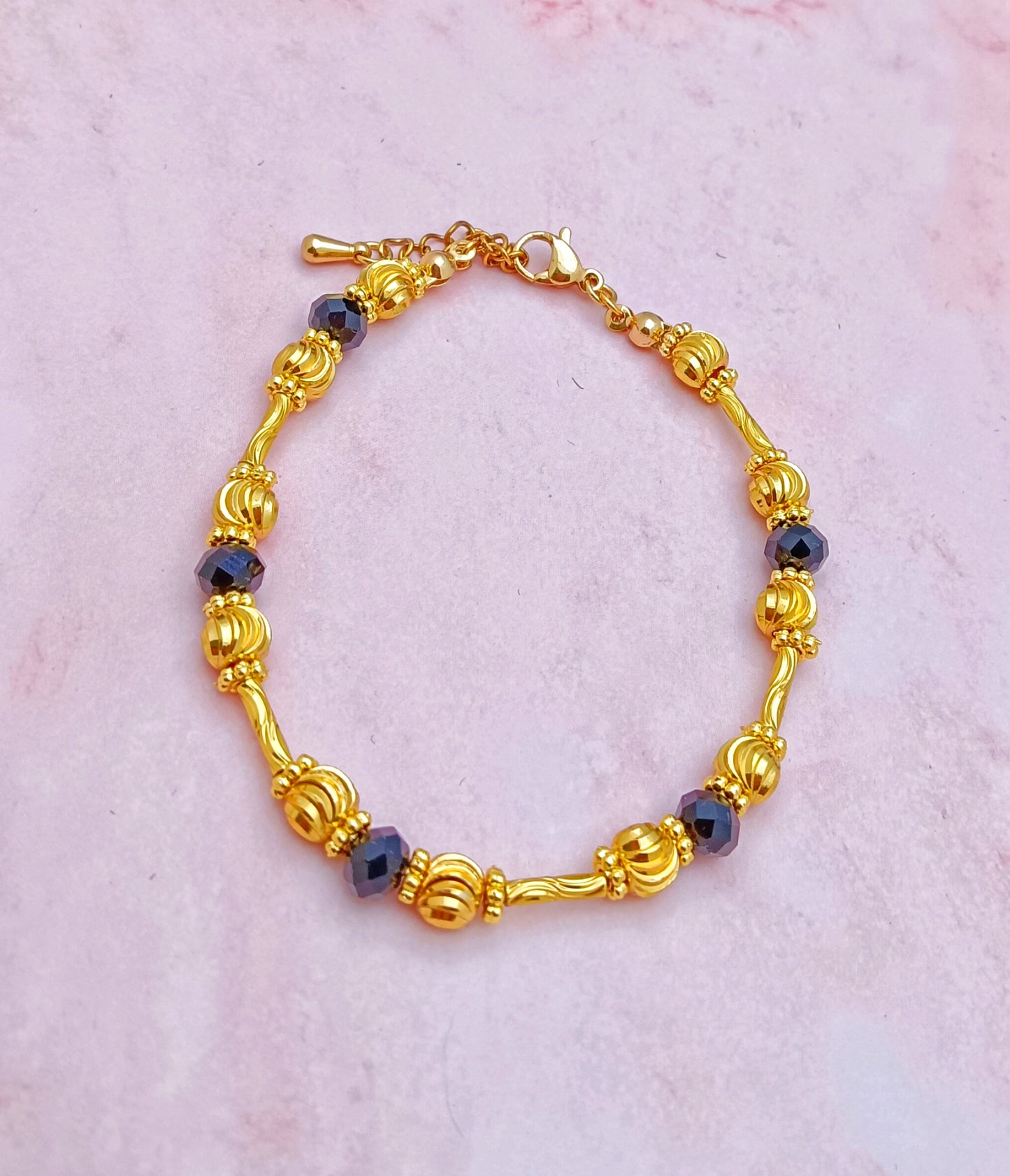 18ct Gold Plated Beaded Bracelet