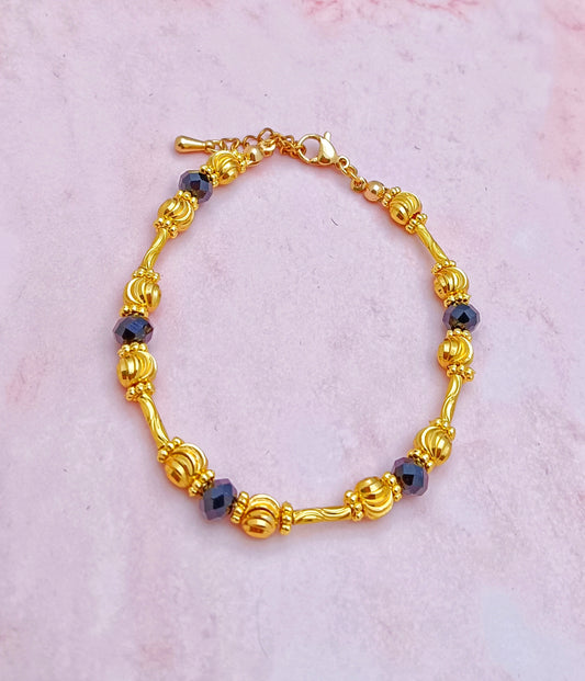 18ct Gold Plated Beaded Bracelet
