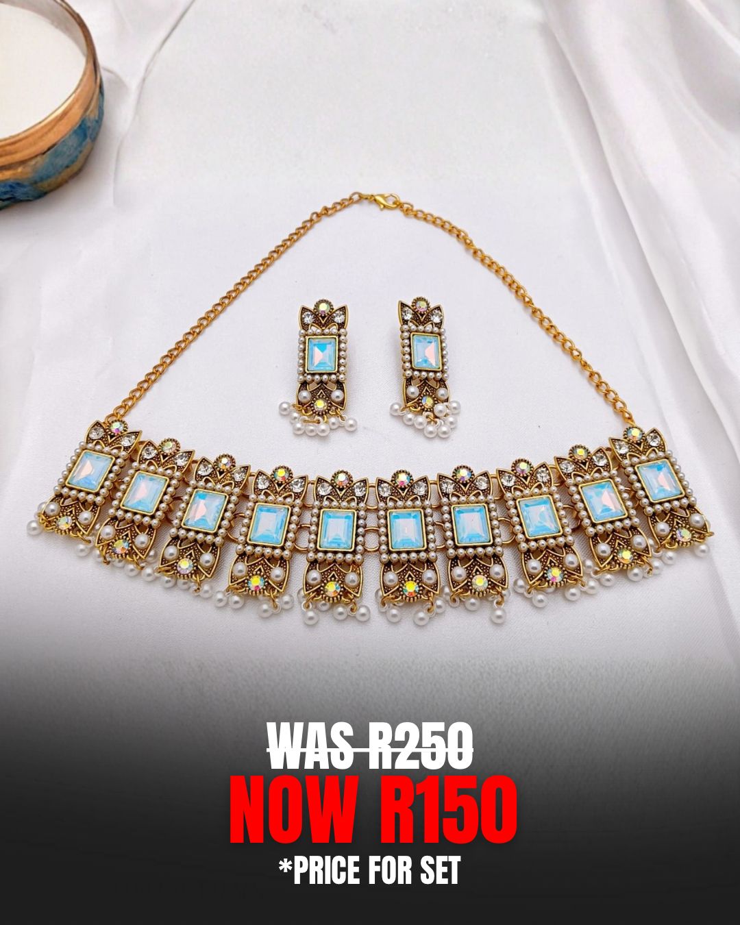 Gold and Light Blue Set