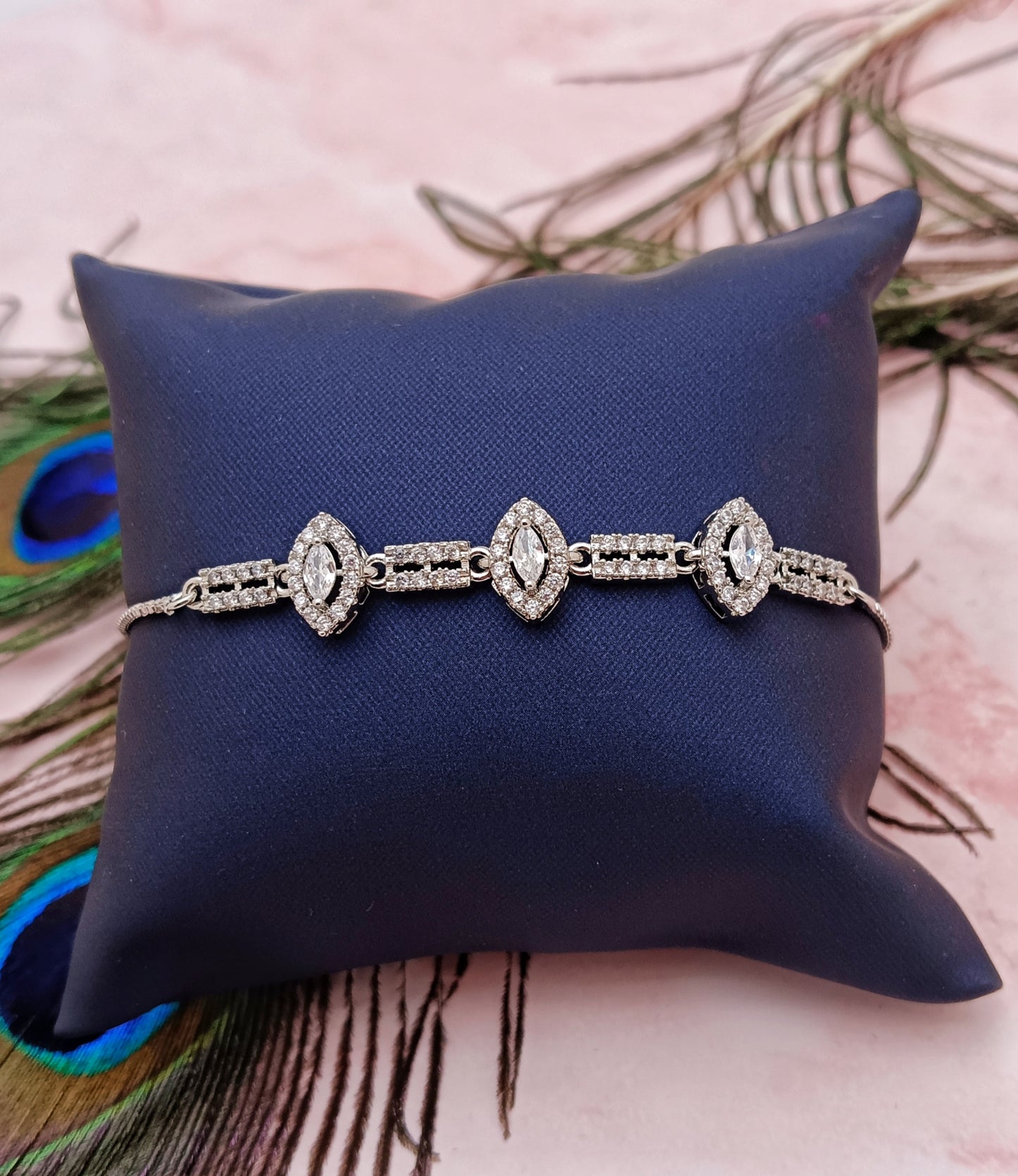 Cubic Zirconia Bracelet with Drawstring
