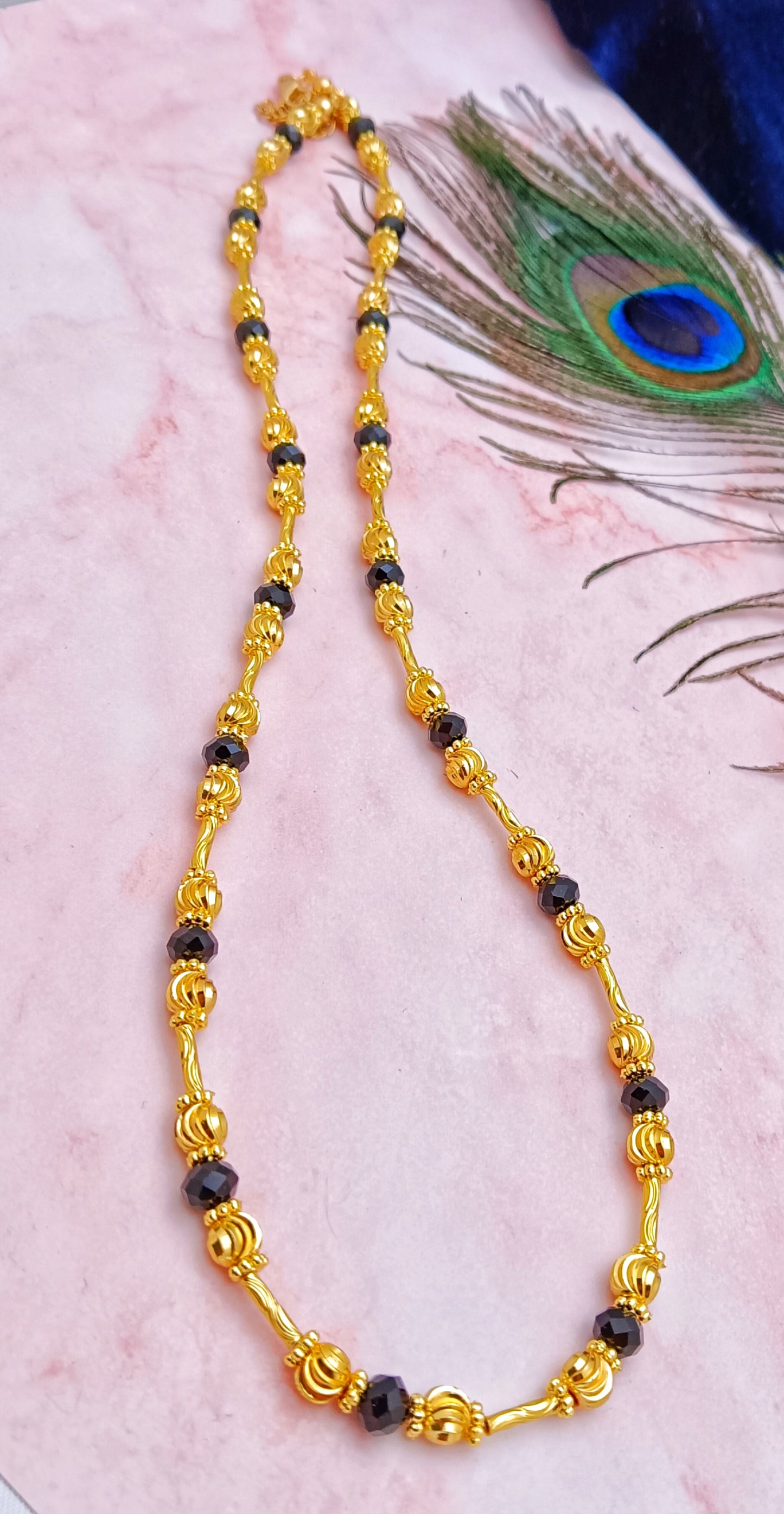 18ct Gold Plated Beaded Necklace
