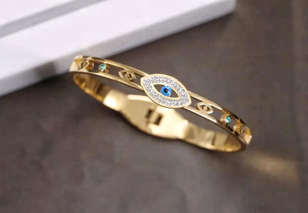 Stainless steel, Evil Eye Bracelet