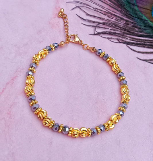 18ct Gold Plated Beaded Bracelet