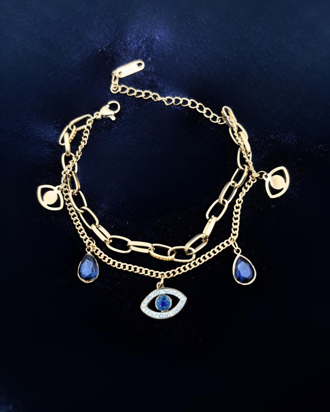 Evil Eye Double Layer Bracelet