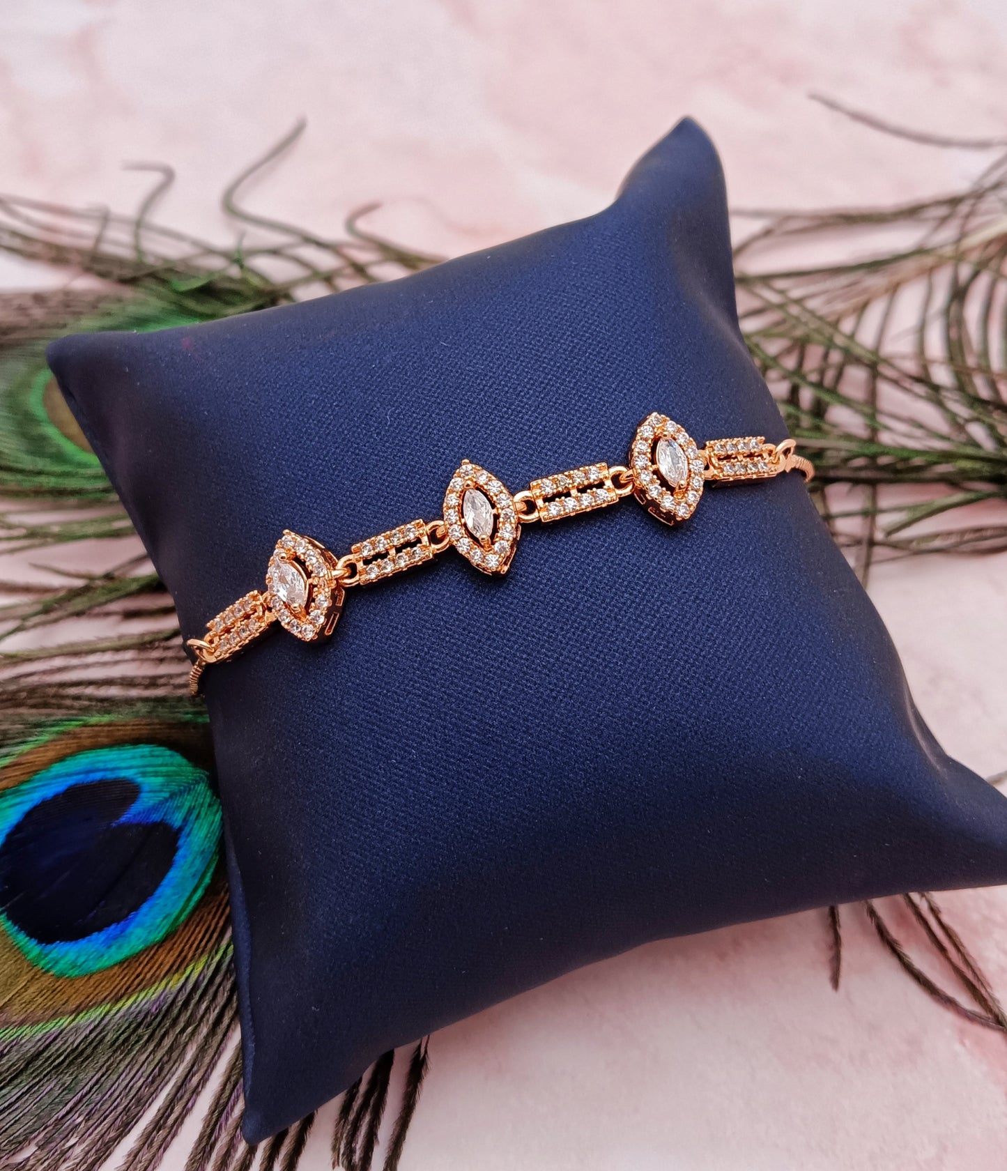 Cubic Zirconia Bracelet with Drawstring