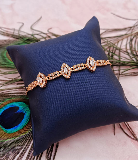 Cubic Zirconia Bracelet with Drawstring