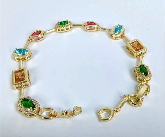 Geometric Gold plated Bracelet