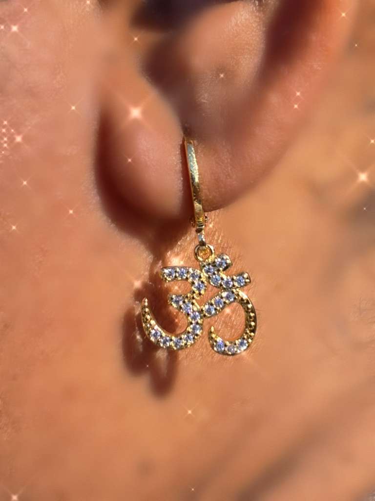 Aum Hoop Earrings