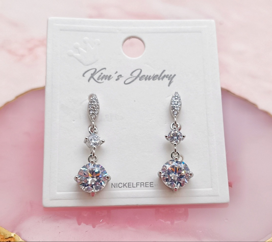 Zirconia Drop Earrings
